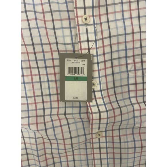 Van Heusen Plaid Short Sleeve Button Down Casual Shirt - Picture 4 of 5